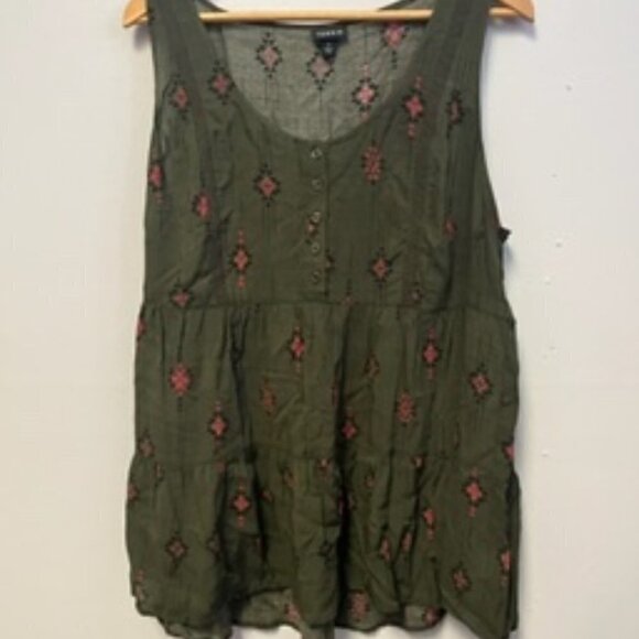 torrid Tops - 0324-01 Army Green Torrid Tank